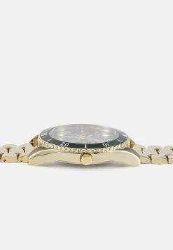 Pier One Unisex - Montre - Gold-Coloured/Green -Pier One 07c3b40d62da402687b89a45e2e07eaa