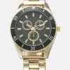 Pier One Unisex - Montre - Gold-Coloured/Green -Pier One 1156820157844b55ac199bd98e887062