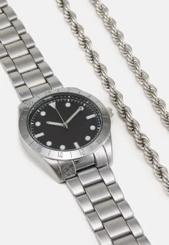 Pier One Set - Collier - Silver-Coloured/Black -Pier One 83102eb3ab884b968ea711d6d380bde6