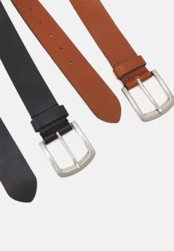 Pier One Leather 2 Pack - Ceinture - Cognac/Black -Pier One 83e445ece2bb42c5a314d3f1ef80783a