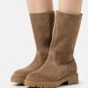 Pier One Leather Winter Boot - Bottes - Taupe