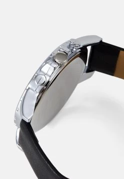 Pier One Montre - Black/Silver-Coloured -Pier One a405f32d91574594bfe0eb57bcbec044