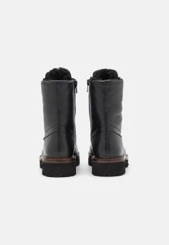 Pier One Leather Winter Boot - Bottines À Lacets - Black -Pier One c8985760317f491096928bf8202d407d
