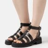 Pier One Leather - Sandales - Black