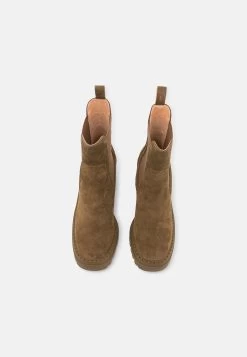 Pier One Leather - Bottines À Talons Hauts - Khaki -Pier One d027936bad924b7580f943497494a525