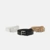 Pier One 3 Pack Unisex - Ceinture - Black/Beige/White -Pier One f10fc9e66a904f49b76879da1a2190a4