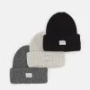 Pier One Unisex 3 Pack - Bonnet - Black/Dark Grey/Off-White