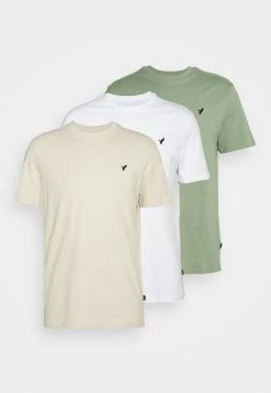 Pier One 3 Pack Unisex - T-Shirt Basique - White/Offwhite /Green -Pier One fe96b4eb79924bdb945969ca3cf26a74